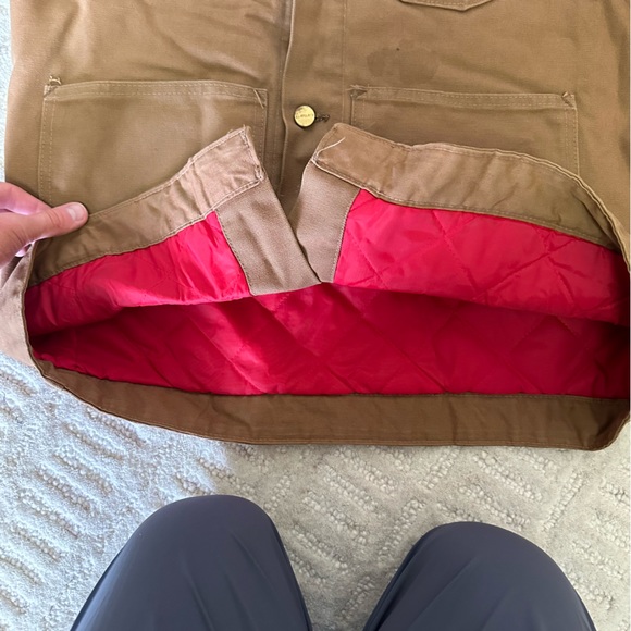 Vintage 1980s Carhartt Duck Brown Button Front Coat - Picture 7 of 12